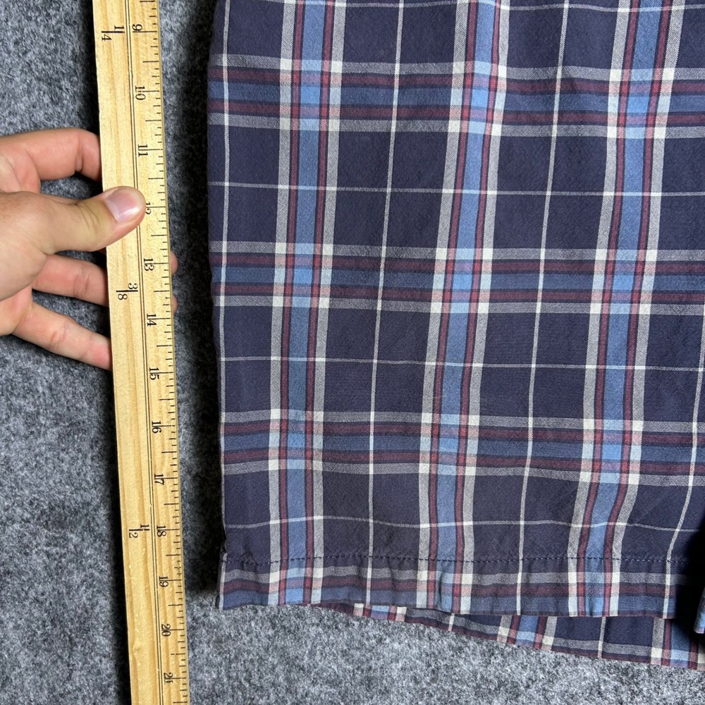 Polo Ralph Lauren Prospect Plaid Shorts Navy Blue Red Vintage 90s Skater Size 36 - Picture 3 of 8